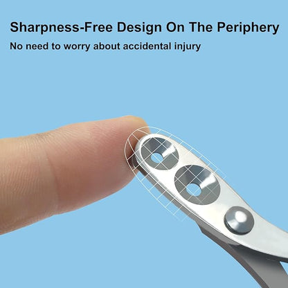 Cat Nail Clippers, Pet Nail Clippers, Cat Claw Trimmers, 2mm & 3mm Circular Cutting Holes for Small Animals Such as Birds, Bearded Dragon, Hamsters, Rabbits, Hedgehogs, Guinea Pigs (Orange)