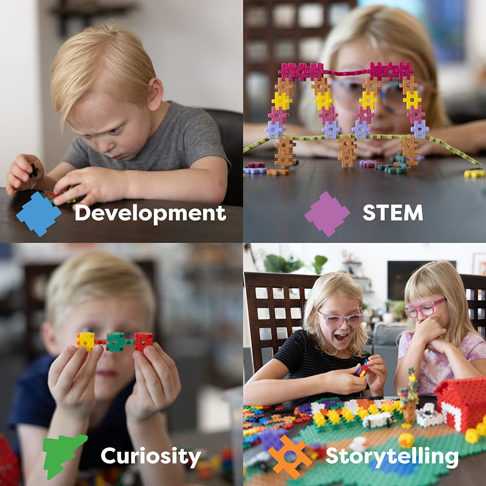 Incredibly Interconnectable Toys KADU Classic 1300 Piece Set - STEM/STEAM Building + Construction Toy, for Open + Imaginative Play