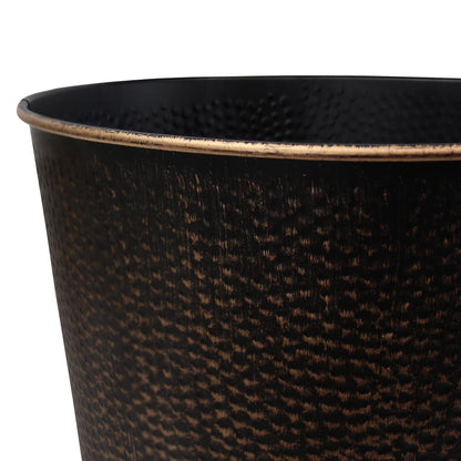 Blue Donuts Wastebasket for Bedroom, Bathroom, Trash Can 6 Liters, Bronze, Stainless Steel