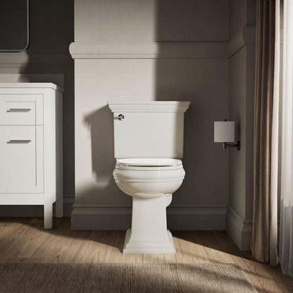 KOHLER 20111-96 Brevia, Slow Close Toilet Seat, Round Toilet Seat, Grip-Tight Bumpers Quick-Attach Hardware, Biscuit (Pack of 2)
