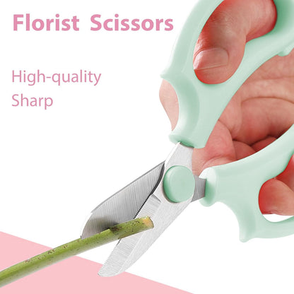 Floral Tool Kit, Rose Thorn Stripper Tool Garden Pruning Shears Scissors Kit, Glove for Floral Making Supplies,Use for Florist Supplies
