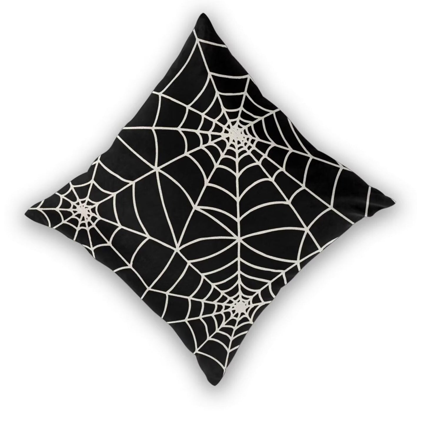 Sunshineyan Halloween Pillow Covers 20 x 20 Set of 2, Black Spiderweb Decorative Throw Pillow Covers Holiday Farmhouse Outdoor Pillowcase for Couch Sofa Home Decor