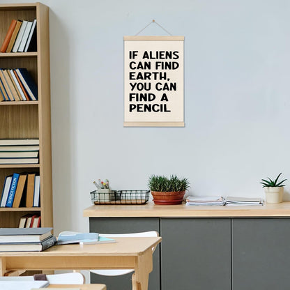 DOI-LANEE Funny School Classroom Posters Hanger Frame, Math Classroom Must Haves Canvas Wall Decor 16x12 Inch, Homeschool Decor, High School Gifts for English Teachers Students Teen Boys Girls