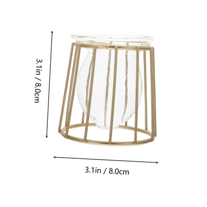 Mikikit Glass Hydroponic Vase Geometric Plant Container Indoor Plant Decor Terrarium Jar