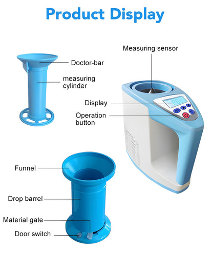 Digital Grain Moisture Meter, Accurate Moisture Testing for Wheat, Corn, Rice for 24 Kinds of Grains, Quick Reading with LCD Display, Multi-point calibration & error correction for Agricultural Use
