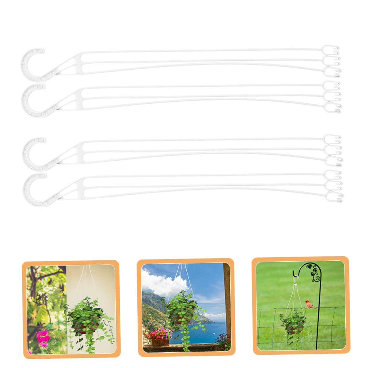 Garneck 20pcs Hanging Flower Pot Hangers Hooks for Indoor and Outdoor Use Stylish Planter Holder for Gardens Balconies and Living Rooms Elegant Design for Pothos and Plants