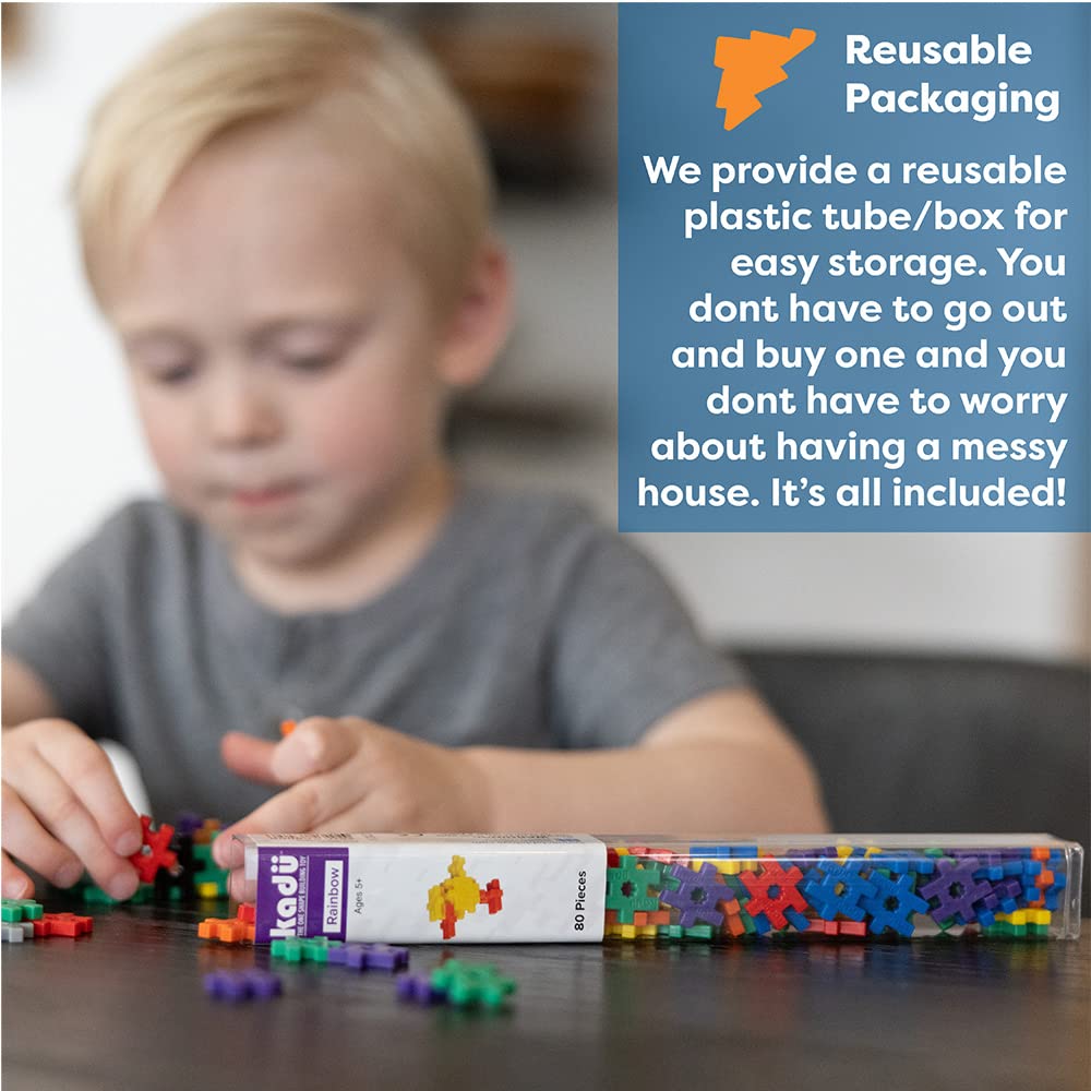 Incredibly Interconnectable Toys KADU Taffy 250 Piece Set - STEM/STEAM Building + Construction Toy, for Open + Imaginative Play