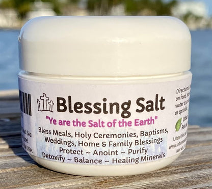 Urban ReLeaf BLESSING SALT! Blessed Dead Sea Salt from the Dead Sea. Holy Ceremony Wedding Anointing Baptism Meals Housewarming, Bless Family, Home, Special Occasions. Purify, Meditate, Cleanse, Sacrament