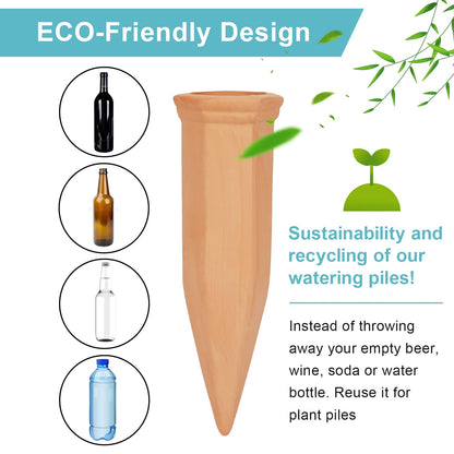 10 Pieces of Plant Watering Piles, Plant Watering Devices,Plant Water Seepage Devices, Clay self Watering Nails, Used for Automatic Watering Systems for Indoor and Outdoor Plants in Vacation Homes