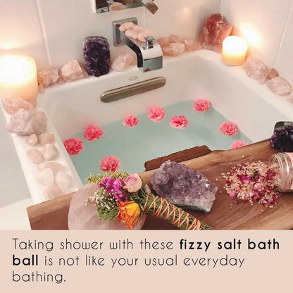 Pink Salt Crystal Accessories (Pink Salt Crystal Bath Ball - Round Shape)