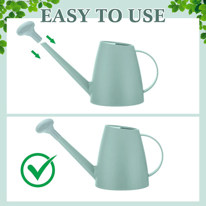 Reallnaive 1/2 Gallon Long Spout Watering Can Set for Indoor & Outdoor Plants – Includes Spray Bottle, Squeeze Bottle, Watering Globes & Soil Moisture Meter for Garden & House Plants(Mint Green)