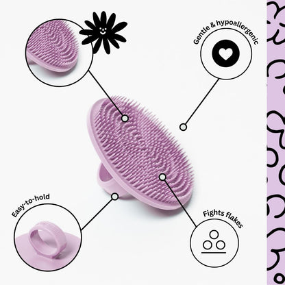 Boie USA Face Scrubber - Handheld Facial Tool, Deep Cleansing Exfoliating Facial Brush. Fights Acne with Gentle, Silicone-Like Bristles, Long Lasting, & Hypoallergenic (Blue)
