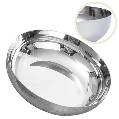 IMIKEYA Stainless Steel Serving Bowl 9.5 Inch Round Food Mixing Bowl for Salad Fruit Soup Pasta Ramen Basin Kitchen Accessory Home Decor