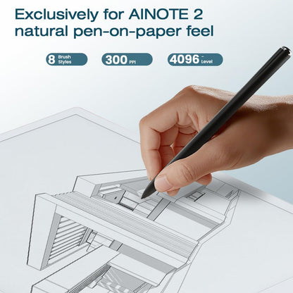 AINOTE 2, 10.65" Large Screen Paper Tablet, 4.2mm Ultrathin Note Taking Tablet with Stylus Pen, Supports AI Voice-to-Text Transcription &16-Language Transcription