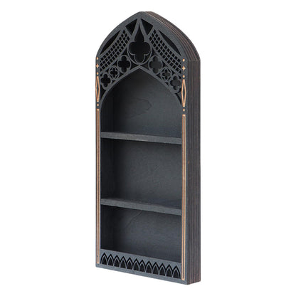 Xinsheinelry French Multi Layer Shelf for Crystal Mineral Agates Decorations Easy to Assemble Tiers Wooden Layer French