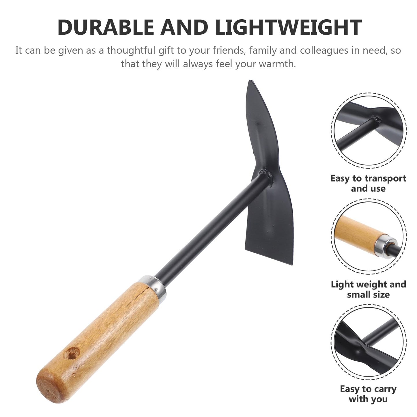 BEBEMOKO 2pcs Small Garden Shovel Hand Trowel for Gardening with Wooden Handle Portable Mini Shovel for Planting and Digging Soil in Garden and Flower Pots