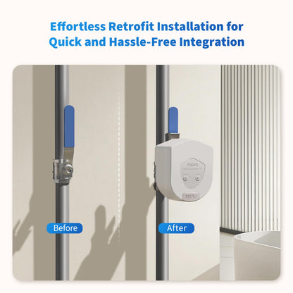Aqara Smart Valve Controller T1,Matter Over Bridge,Requires Aqara Zigbee 3.0 Hub, Combined with Water Leak Detectors for Home, Supports App Remote Control Shutoff, Supports HomeKit, Alexa, Google
