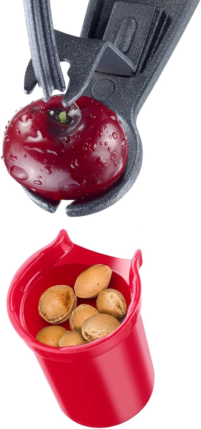 Westmark Cherry Pitter Tool “Kerni” Black Edition – Award-Winning Cherry Stoner, Heavy-Duty Aluminum Cherry Pit Remover, Ergonomic Seed Remover for Fresh Cherries, Dishwasher Safe, Special Coating