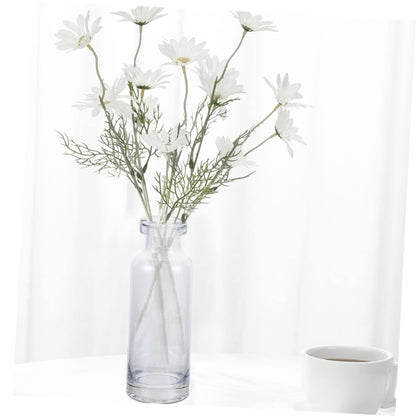 Healifty Glass Hydroponics Vase for Desktop Planter Simple Transparent Terrarium for Home Decoration Small Mouth Glass Vase for Office and Indoor Plants