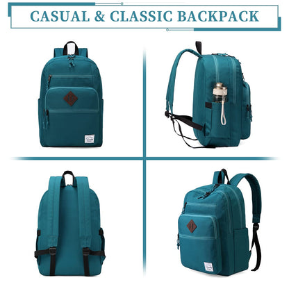 VASCHY School Backpack, Unisex Large Bookbag Schoolbag Casual Daypack for High School/College/Teens/Travel/Work for Men Women