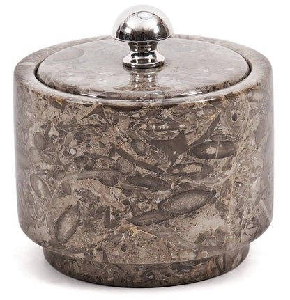 Radicaln Marble Salt Cellar with Lid 3" Oceanic Handmade Salt Box & Spice Jar for Kitchen Counter, Ideal Salt Holder, Sugar Bowl & Salt Dish, Salt Container For Housewarming Gift & Kitchen Decor