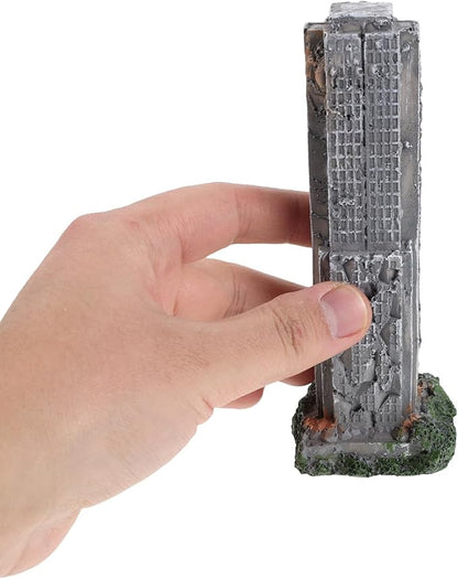 SHOWERORO 3pcs Aquarium Ruins Decorations - Fish Tank Resin Castle Hideouts for Fish Shrimp - Antique Model City Buildings for Underwater Landscaping Decors