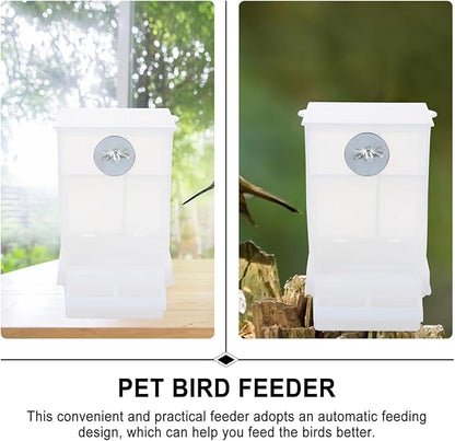 IMIKEYA 2pcs Automatic No Mess Bird Feeder for Cage - Easy Clean Parakeet Container - Ideal for Parrots Cockatiels and Finches Bird Feeding