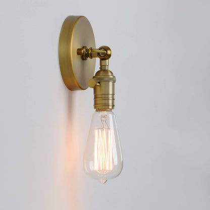 PERMO Minimalist Single Socket 1- Light Wall Sconce Lighting with On/Off Switch (Anqitue)