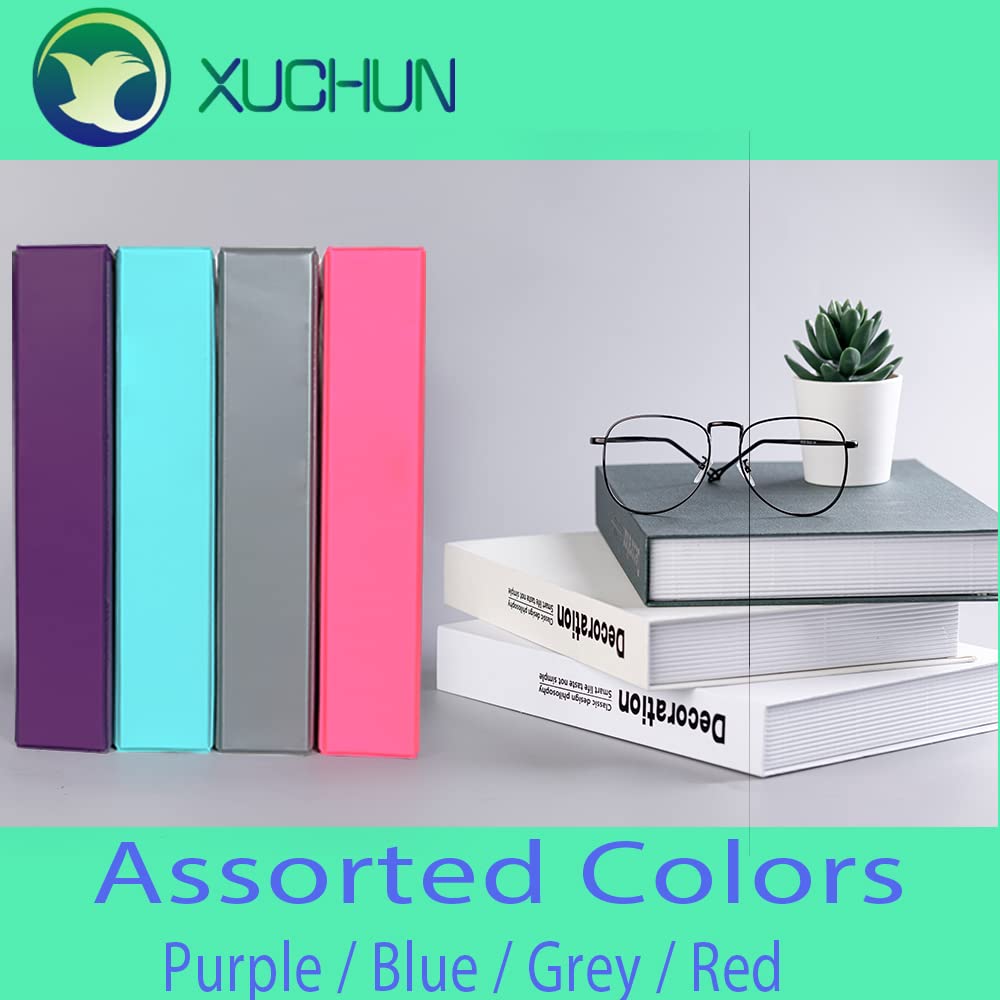 XUCHUN 3 Ring Binders 2 Inch,Clear View Binder with 2 Pockets, Holds 450 Sheets 8.5x11 Inches Paper, Customizable Cover & Spine, Large Capacity Binders for Office, School, Home, Business