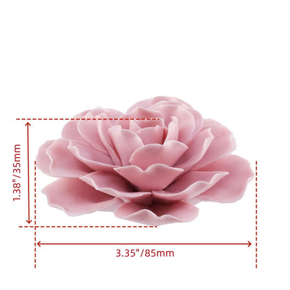 Bitray Pink Incense Holder 3.35" Dia Burner Holder Ceramic Flower Incense Sticks Holder for Yoga Studio