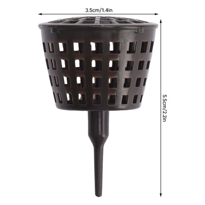 100PCS Plastic Fertilizer Box, Mesh Basket with Lid, Planting Fertilizer Net Pot, Just Needs to be Inserted Directly Into The Growing Soil (Large Size with Lid)