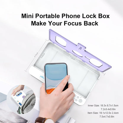 ySky Portable Phone Lock Box with Timer for iPhone and Android Phones, Self-Control Timed Phone Jail Locker to Help Kids,Students, Adults Focus Back, Unplug from Phones Boost Your Mental Wellness