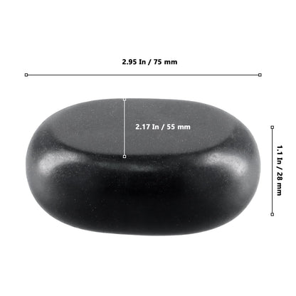 MUKLEI 15 Pack Massage Stones, 3 x 2 x 1 Inch Essential hot Stones Rocks Massage for Spa Therapy Relaxation