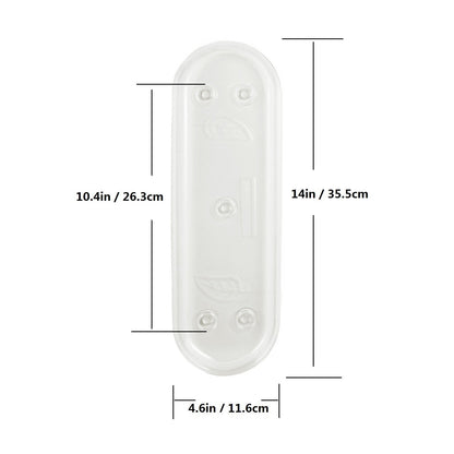 Idyllize Oval 5 Pieces of 14 by 4 5/8 Inches Clear Plastic Heavy Duty Plant Saucer Drip Trays for pots, Window Sills and Window Shelf (14'' x 4.6'')