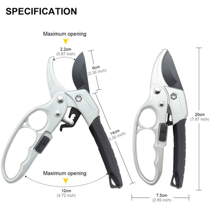 MEPEREZ Premium German-Made Pruning Shears – Ergonomic, Heavy-Duty Hand Pruners Designed for Precision Cutting of Plants; Ideal for Gardeners and Individuals with Arthritis or Reduced Hand Strength
