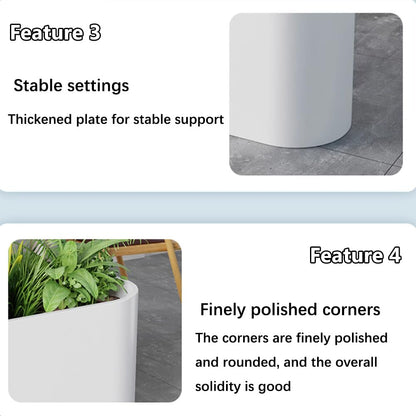 Sions Large Metal Planter, Vintage Oblong Galvanized Metal Flower Box, Weatherproof Raised Bed Vegetable Planter,100cm*30cm*70cm