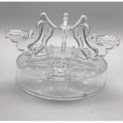 NEBAISEN Acrylic Crystal Ball Base Display Stand Transparent Glass Sphere Ball Holder Stand for 7 Pieces Balls Desktop Ornament