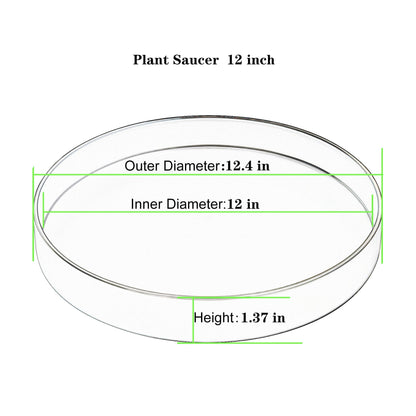 Afrine 1 Pack 12 inch Plant Saucer Drip Tray, Heavy Sturdy Plastic Planter Flower Pot Drainage Tray Plate Saucers for Indoor Outdoor Garden, Plant Water Drip Trays for pots Base (12", Blue)