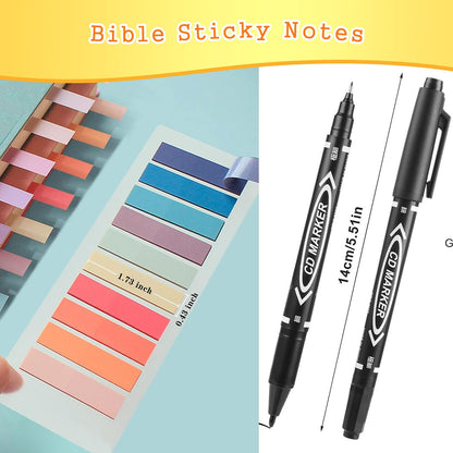 Cdnixwm Pink Bible Study Journaling Kit with Bag for Women, Annotation Kit with Highlighters and Pens, Pencil Case, Emergency Numbers and More, Christian Gifts for Bible Study (Pink-L)