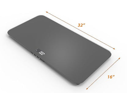 400 Pounds Veterinary Dog Scale with Tempered Glass 32 X 16 Inch Platform, Built in Display, Anti-Slip Mat for Dog Cat Pet Alpaca Llama Sheep Fish Vet