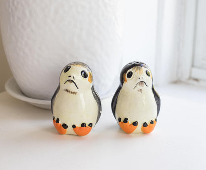 Star Wars Porgs Salt & Pepper Shaker Set | Official Star Wars Collectible Kitchenware | Ceramic Shakers Feature 2 Adorable Porgs