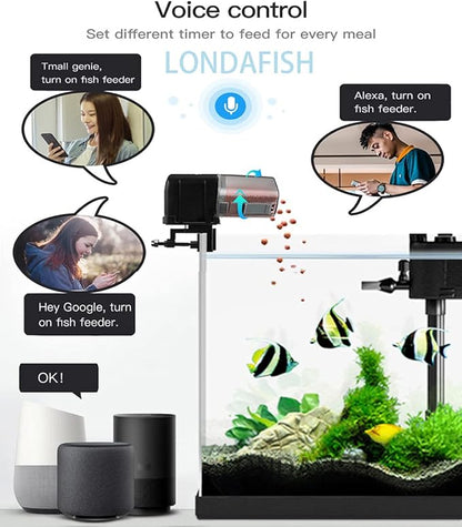 LONDAFISH Fish Feeder, Plastic, Multiple Pets