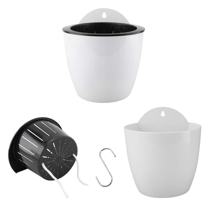 Homend 7 Pack Self Watering Hanging Planters, L Size, Suitable for Indoor or Outdoor Use, Durable and Great for Gifting