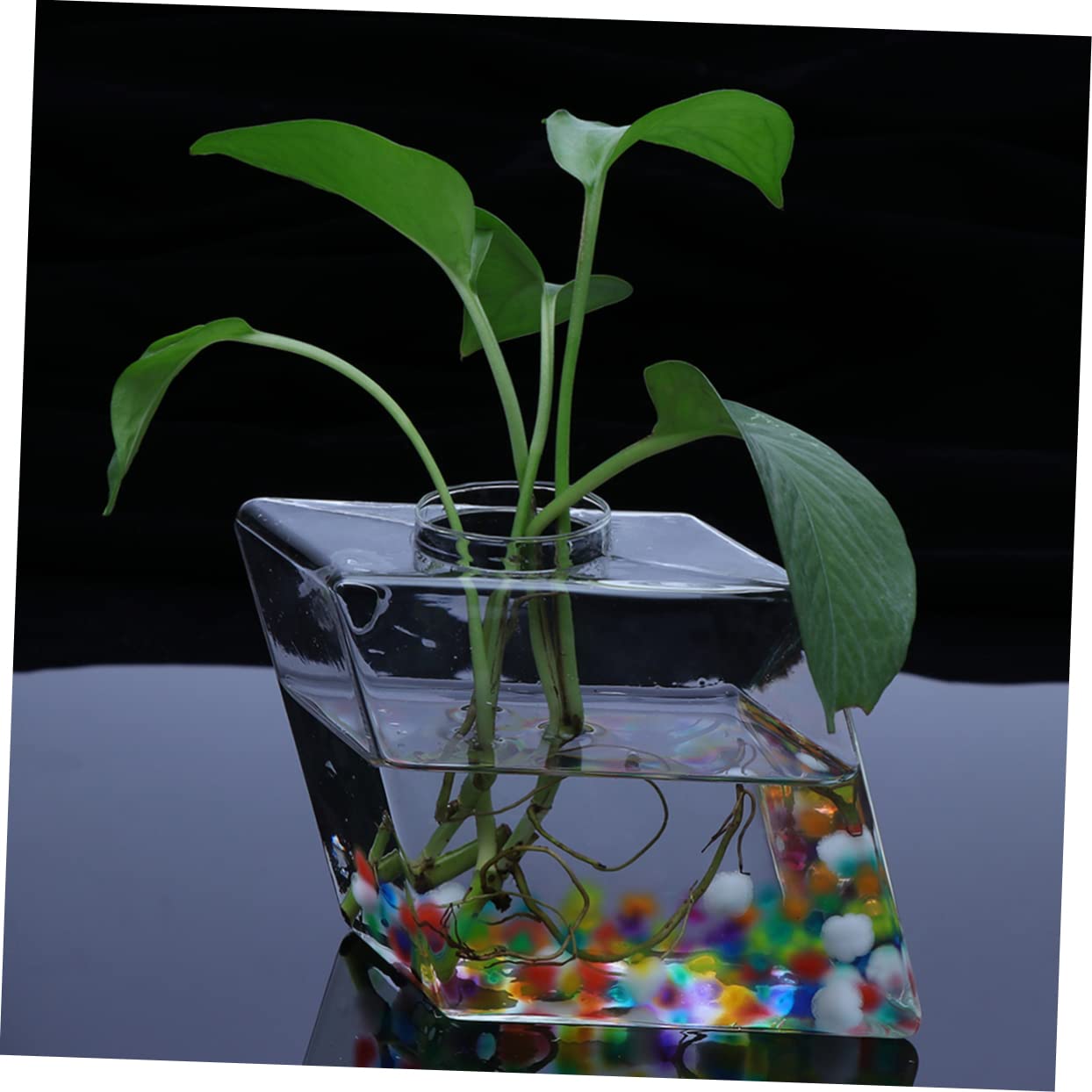 Zerodeko 2pcs Rhombus Glass Flower Vase Wall Planter Terrarium Container Decor for Home Office and Garden Decorative Hanging Planter for Plants and Propagation Display