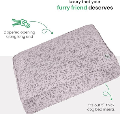 Molly Mutt Only You Dog Bed Duvet Cover, 100% Cotton Canvas Cover for Dog, Puppy, or Cat Bed, Durable, Washable, and Free of Harmful Chemicals, Huge, 36"x45"x5"