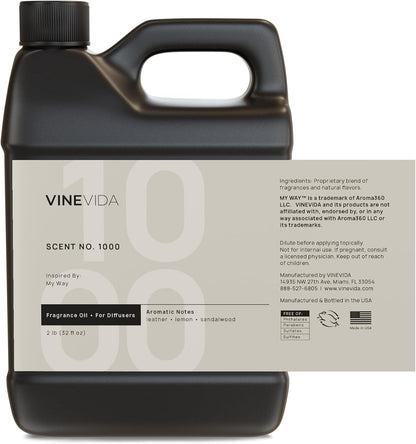 VINEVIDA [32 Fl Oz] Scent № 1000 Inspired by My Way Diffuser Oil; Hotel Scents for Cold Air Diffuser - Waterless Diffuser Oil