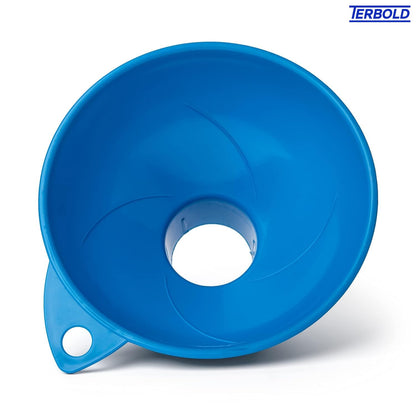 Terbold 3pc Wide Mouth Canning Funnels for Filling Bottles and Mason Jars | Large Spout Quick Fill Food Grade Plastic Funnels for Kitchen Use (Blue, Green, Yellow)