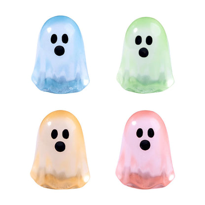 zmzdp 100pcs Halloween Mini Ghosts Figures, Luminous Mini Resin Ghost Figurines, to Hide Glow in The Dark Tiny Ghost Figures for Halloween Party Favors, Plant Pot Landscape, Fairy Garden Party Decor