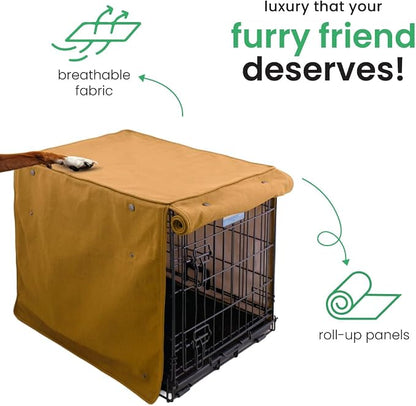 Molly Mutt Fast Car Dog Crate Cover, GOTS-Certified 100% Organic Cotton Canvas Cover for Dog or Puppy Kennel and Cage, Washable, Free of Harmful Chemicals, XXX-Large, Fits 54"x37"x45" Crate