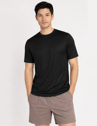 5 Pack Men’s Active Quick Dry Crew Neck T Shirts | Athletic Running Gym Workout Short Sleeve Tee Tops Bulk (Set 6, XX-Large)